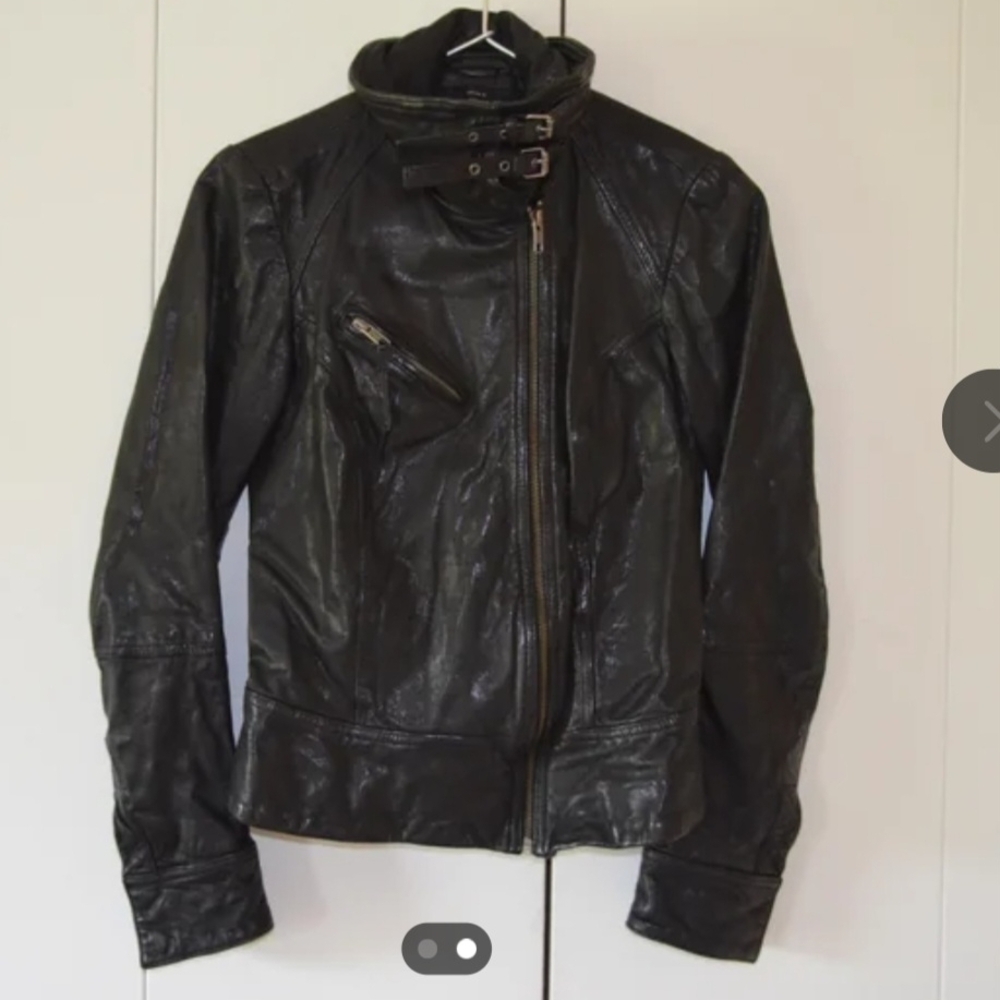 All Saints Black Leather Jacket